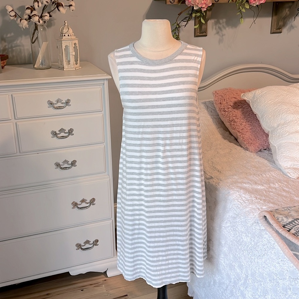 Striped Knit Swing Dress
